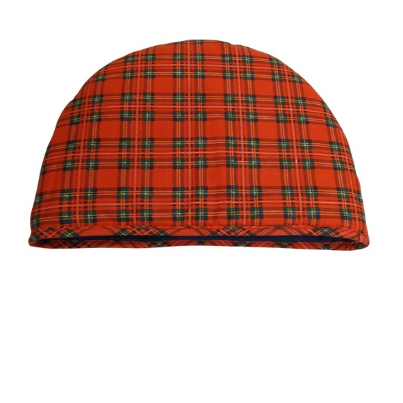 Denim Tea Cozy Tea Cosy Cover Plaid Scottie Dog Embroidered Farmhouse Kitchen - Picture 6 of 8